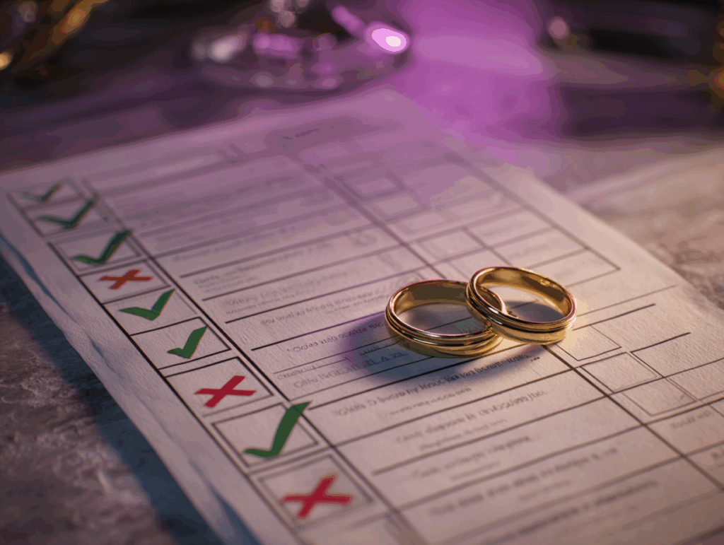 چک لیست سوالات مهم پیش از ازدواج