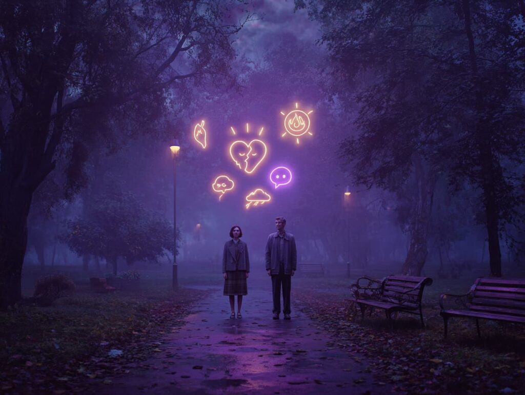 تصویر مفهومی از شک و خیانت در رابطه