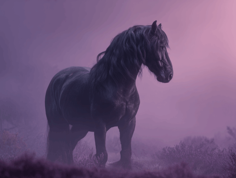 اسب سیاه قدرتمند