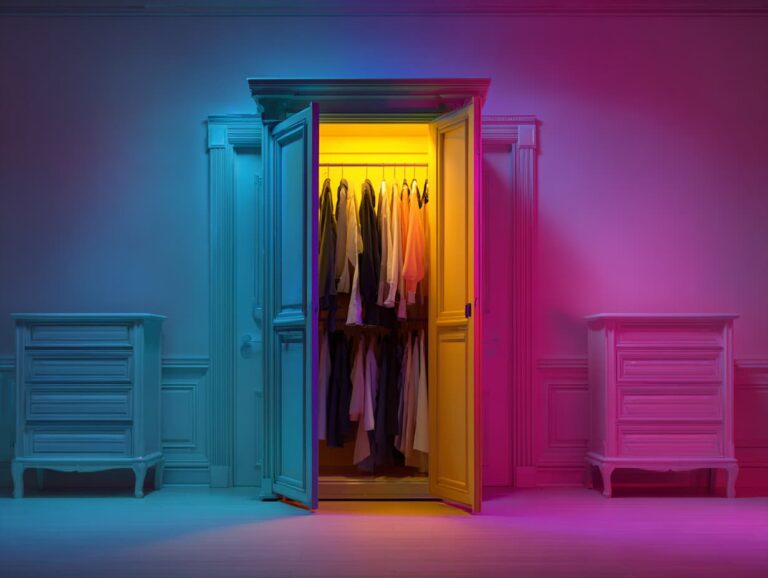 لباس‌های رنگارنگ در کمد