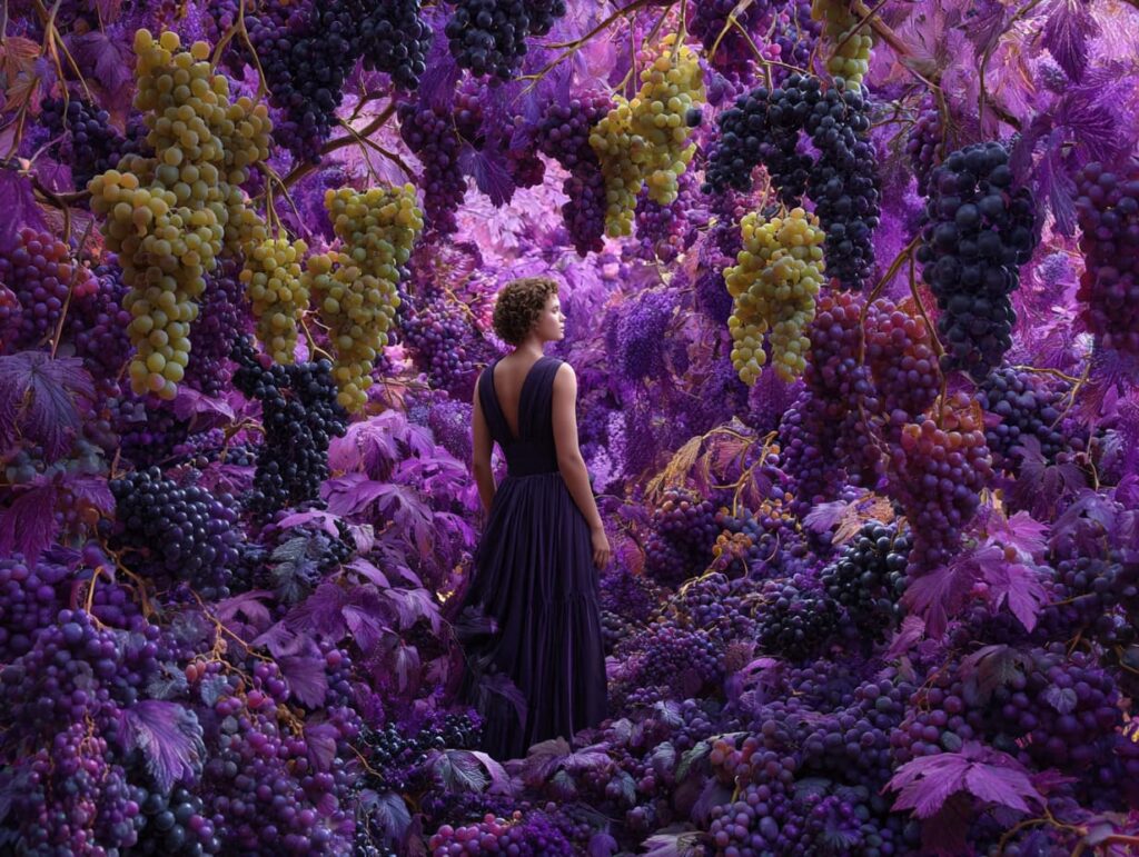 باغ انگور پر از میوه