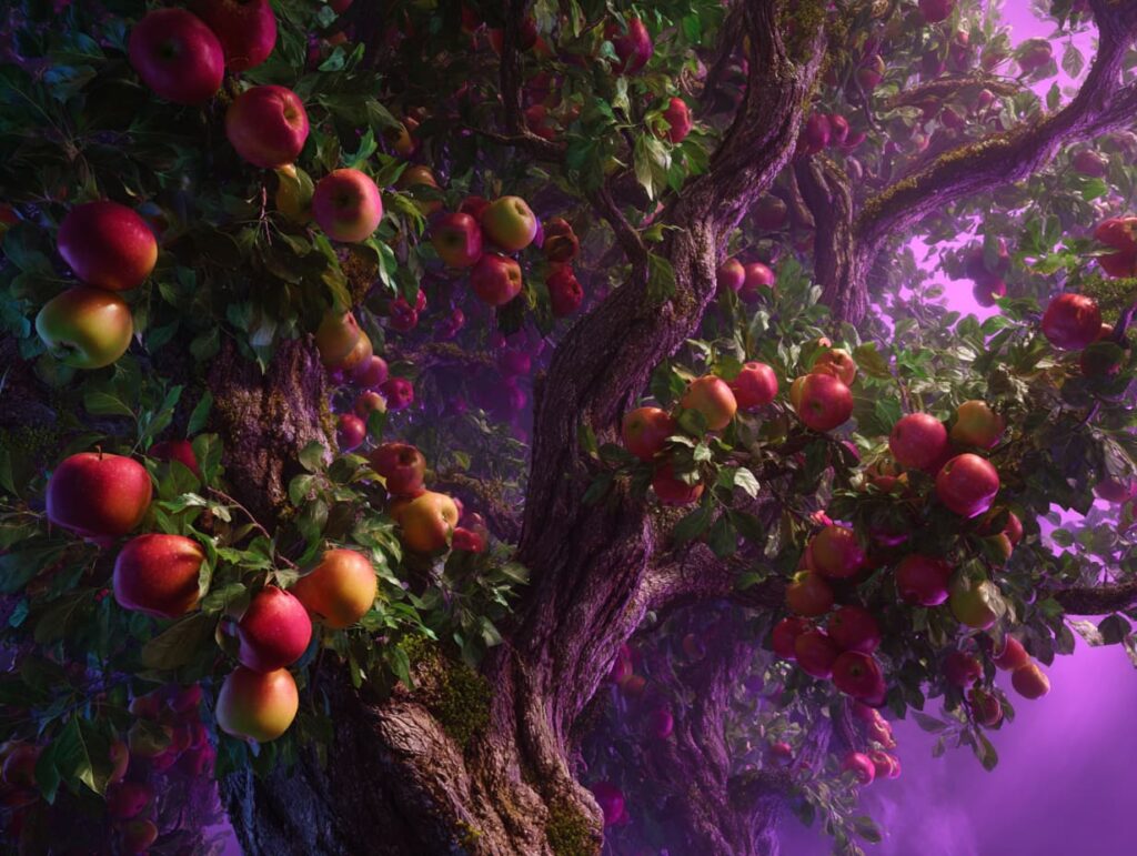 درخت سیب پربار