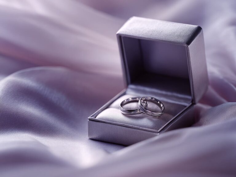 حلقه ازدواج طلا در جعبه مخملی در خواب